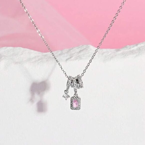 Jewelry - Pink Sapphire Pendant Necklace | 925 Sterling Silver